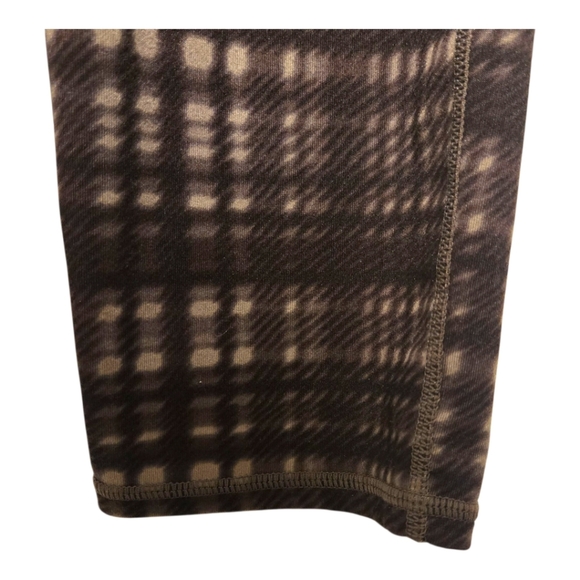 Athleta Plaidness Chaturanga Brown Capri Yoga Leggings Size Small - Picture 4 of 7